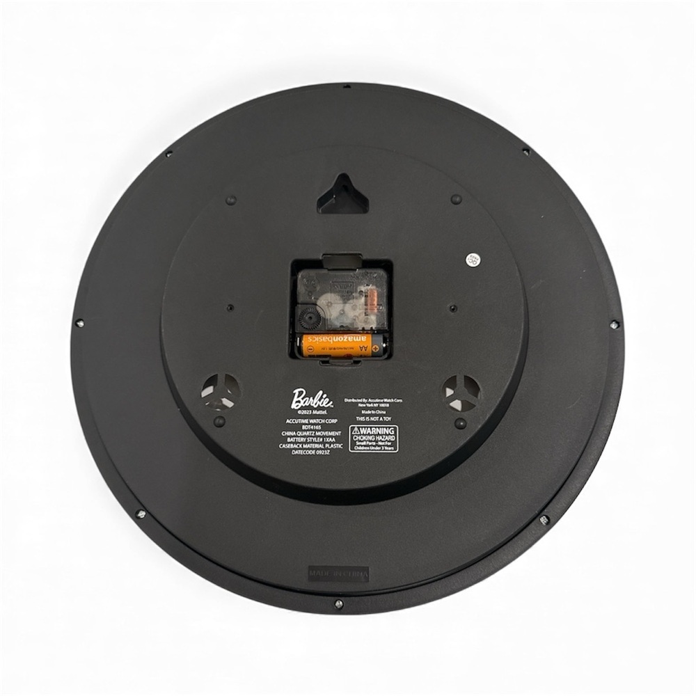 Barbie Fuchsia and White Wall Clock - Picture 2 of 2